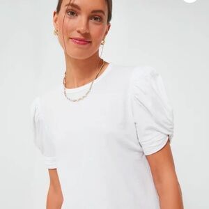 Pomander Place White Vesty Puff Short Sleeve Crewneck